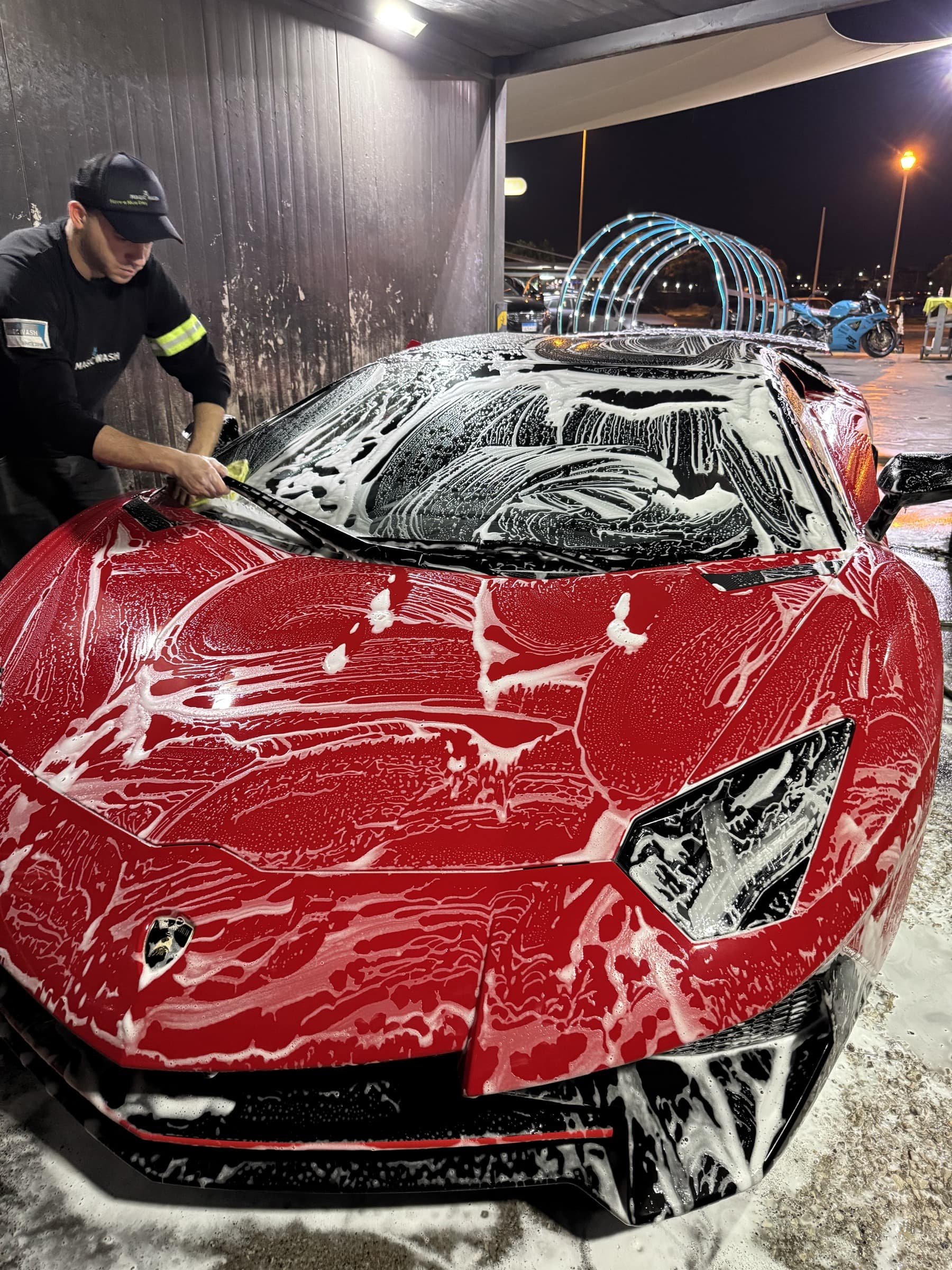 Exterior car wash