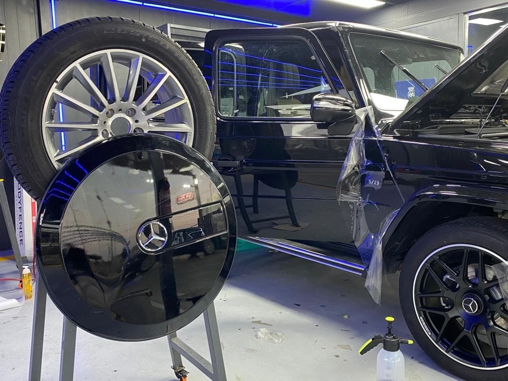 G63 wheels-off PPF install