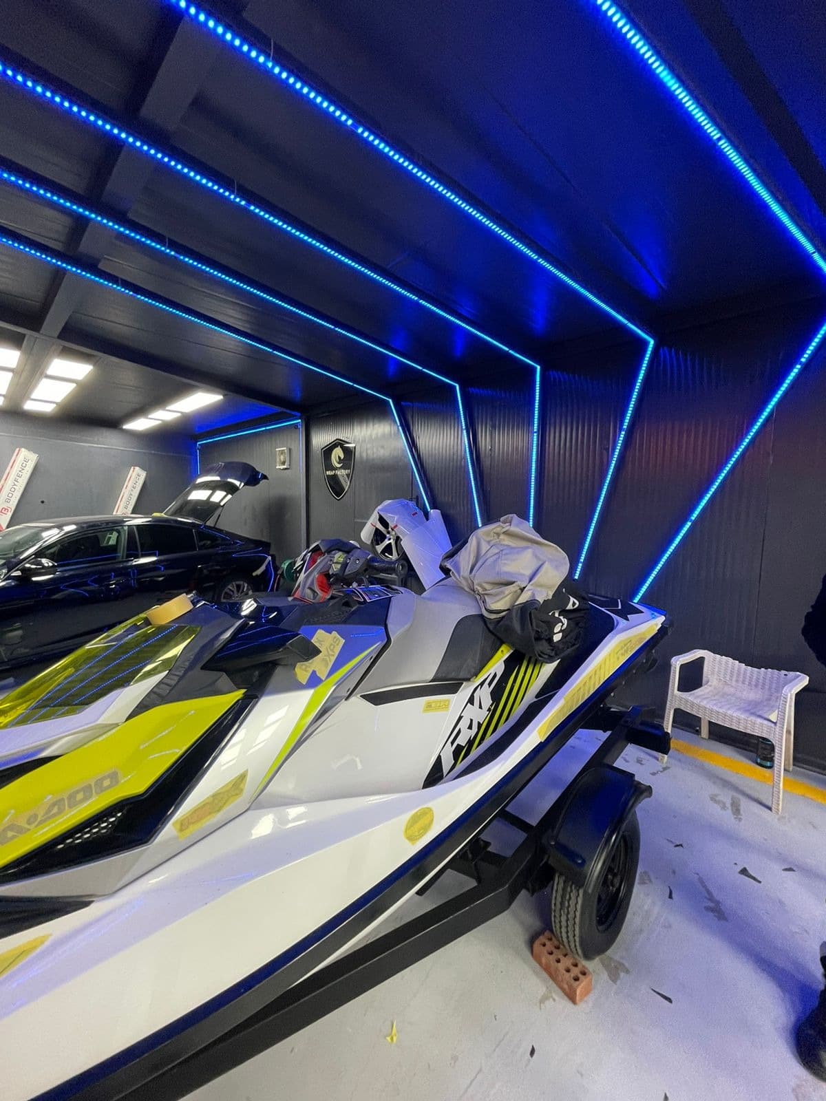 Jet ski in the Magic Wash LED studio