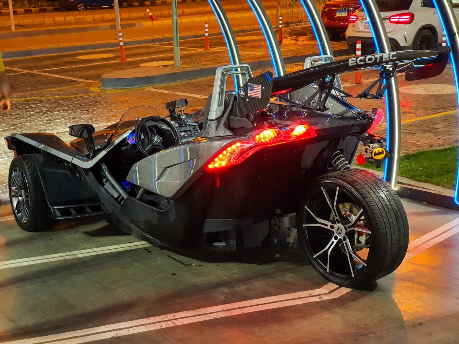Polaris Slingshot at night